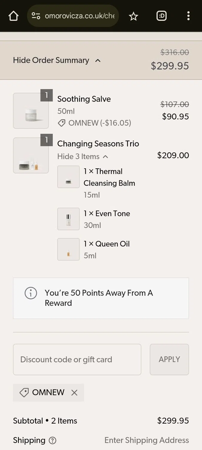 how to use Omorovicza UK coupons