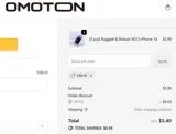 OM10 coupon verification screenshot