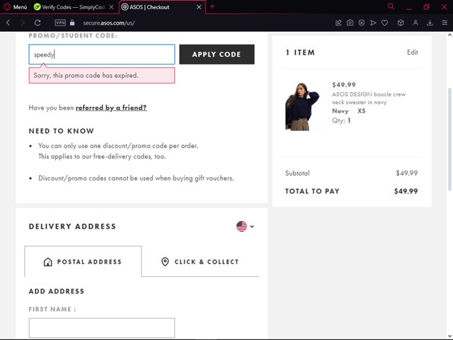 Omsom checkout page showing Omsom discount code box | Screenshot taken by SimplyCodes community member on Sep 1, 2024
