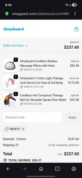 New10 coupon verification screenshot