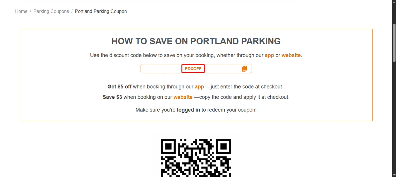 On Air Parking coupon code screenshot showing code PDXOFF applied at On Air Parking checkout page. Uploaded by SimplyCodes community member noworries on Jul 26, 2025