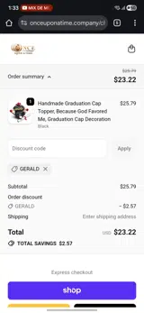 Once Upon a Time coupon verification screenshot