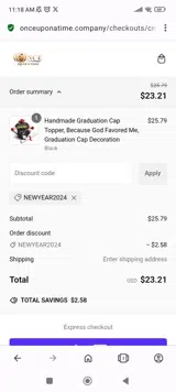 NEWYEAR2024 coupon verification screenshot