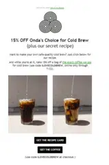 ILOVECOLDBREW coupon verification screenshot