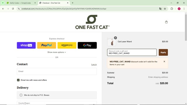 One Fast Cat Promo Codes - 10% Off Coupons Jul 2025