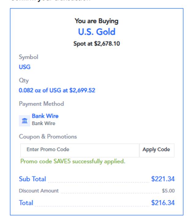 One Gold checkout page showing One Gold promo code box | Screenshot taken by SimplyCodes community member on Nov 21, 2024