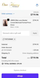 PST39SM9 coupon verification screenshot