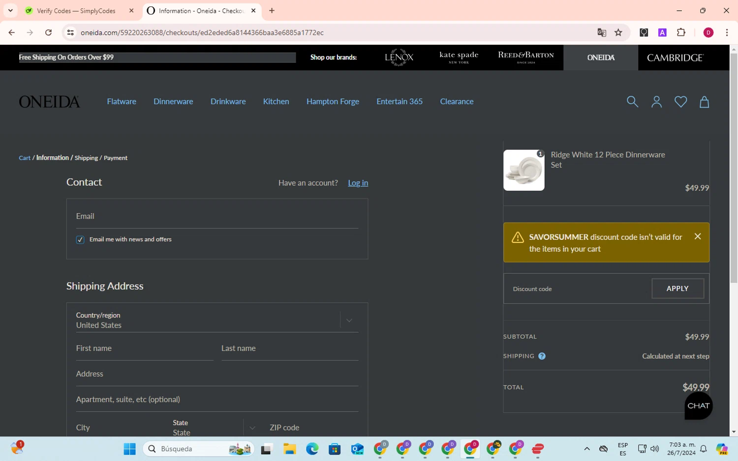 Oneida Promo Codes 35 Off August 2024
