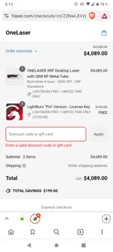 XRFEXTRA150 coupon verification screenshot