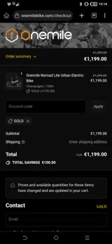 GOLD coupon verification screenshot