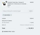 WELCOME20 coupon verification screenshot