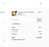 NEWCODE coupon verification screenshot