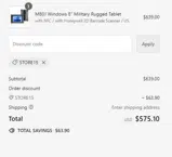 store15 coupon verification screenshot
