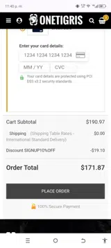 K9INACTION coupon verification screenshot