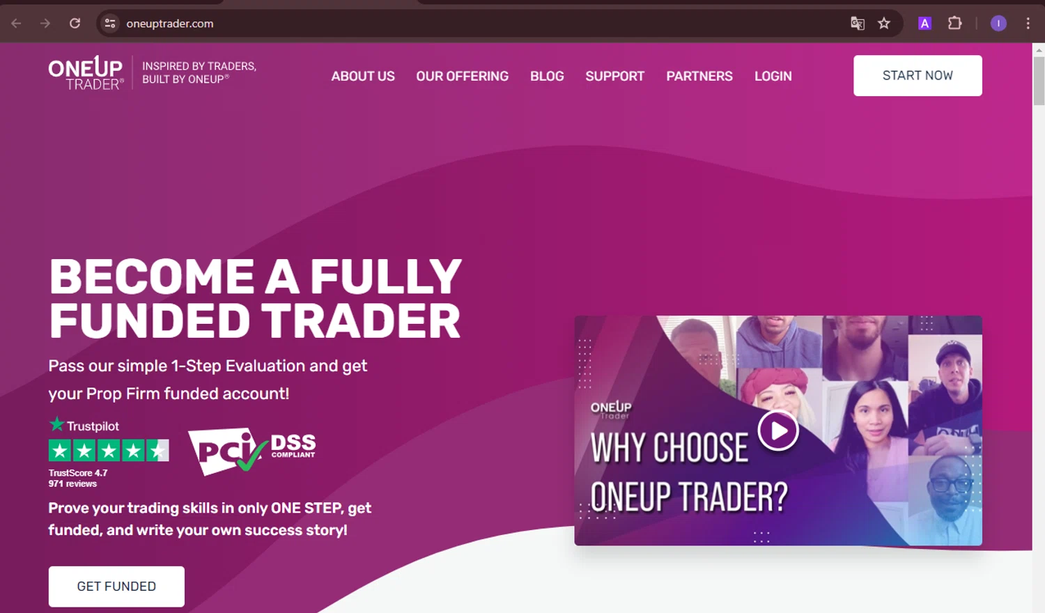 OneUp Trader checkout page showing OneUp Trader promo code box | Screenshot taken by SimplyCodes community member on Apr 12, 2024