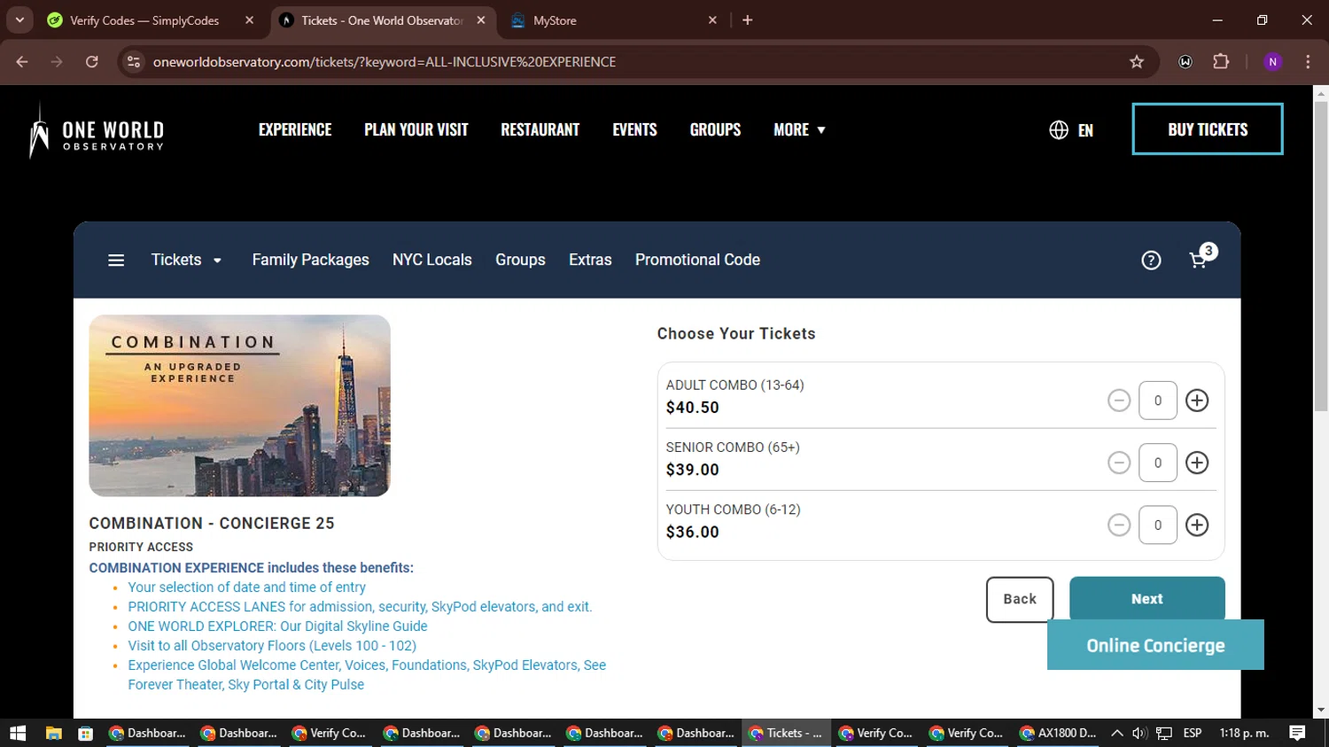 how to use One World Observatory coupons