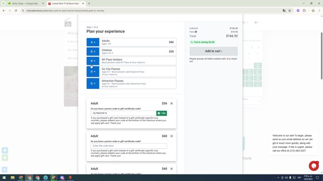 On Location Tours checkout page showing On Location Tours promo code box | Screenshot taken by SimplyCodes community member on Jun 14, 2025