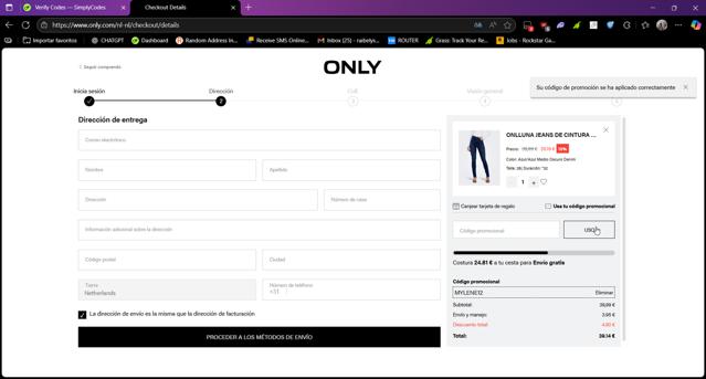ONLY checkout page showing ONLY promo code box | Screenshot taken by SimplyCodes community member on Sep 10, 2025