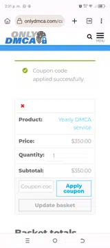 10PADE coupon verification screenshot