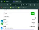 SALE15 coupon verification screenshot