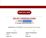 TXIKIDESIGN50 coupon verification screenshot