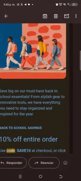 SAVE10 coupon verification screenshot