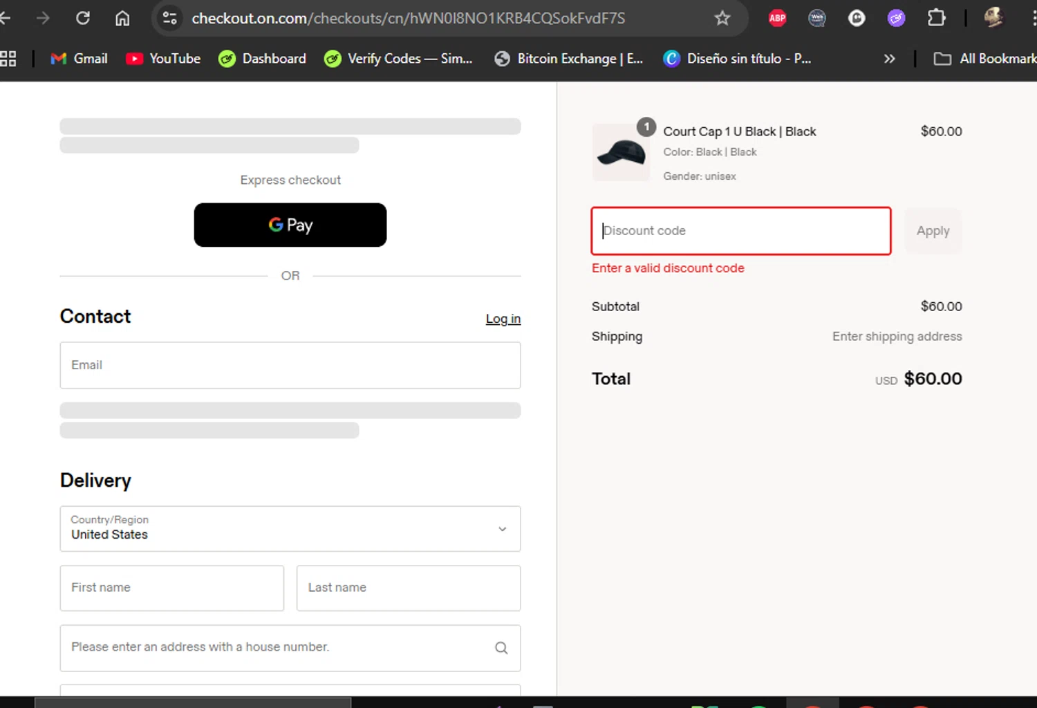 On Running promo code screenshot showing code ON20FF_25_NIOO7NX63B applied at On Running checkout page. Uploaded by SimplyCodes community member LiShang on Jul 18, 2025