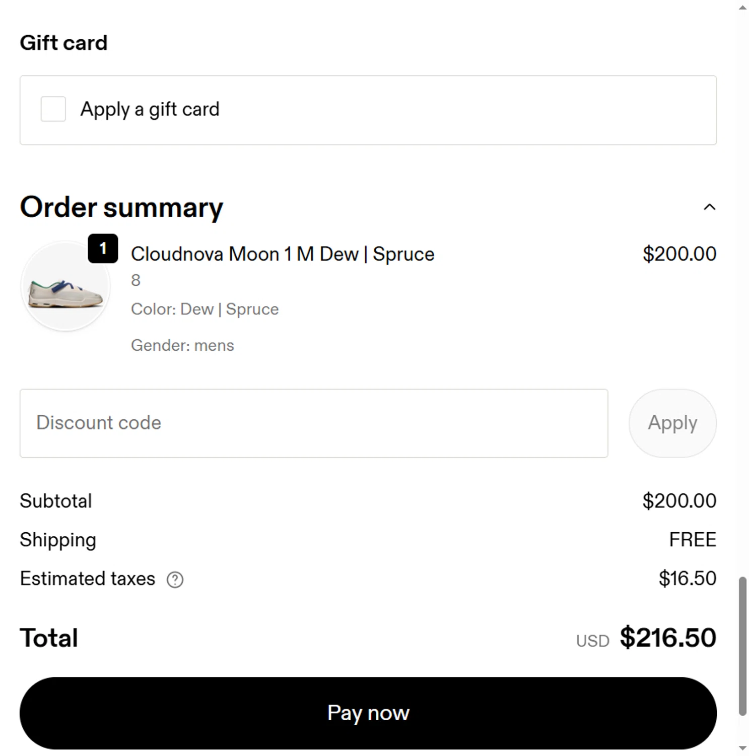 Verification screenshot for Free Shipping On Storewide (Shipping Adress) at On Running — 2mo ago