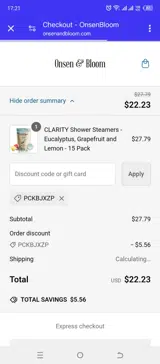 PCKBJXZP coupon verification screenshot