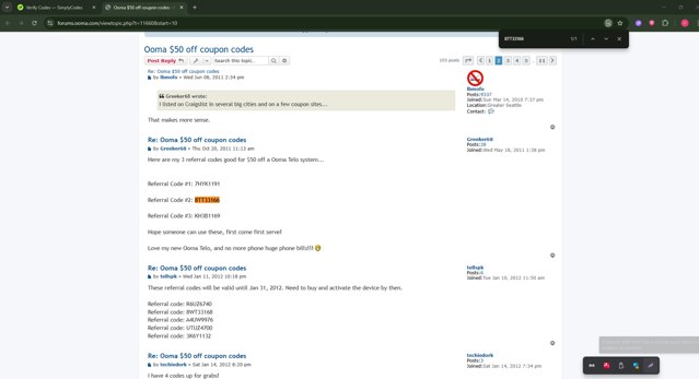 Ooma checkout page showing Ooma coupon code box | Screenshot taken by SimplyCodes community member on Aug 24, 2025
