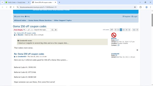 Ooma checkout page showing Ooma coupon code box | Screenshot taken by SimplyCodes community member on Sep 7, 2025