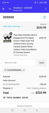 X2CNF8R584WC coupon verification screenshot