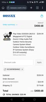 X2CNF8R584WC coupon verification screenshot
