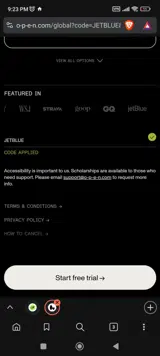 JETBLUE coupon verification screenshot