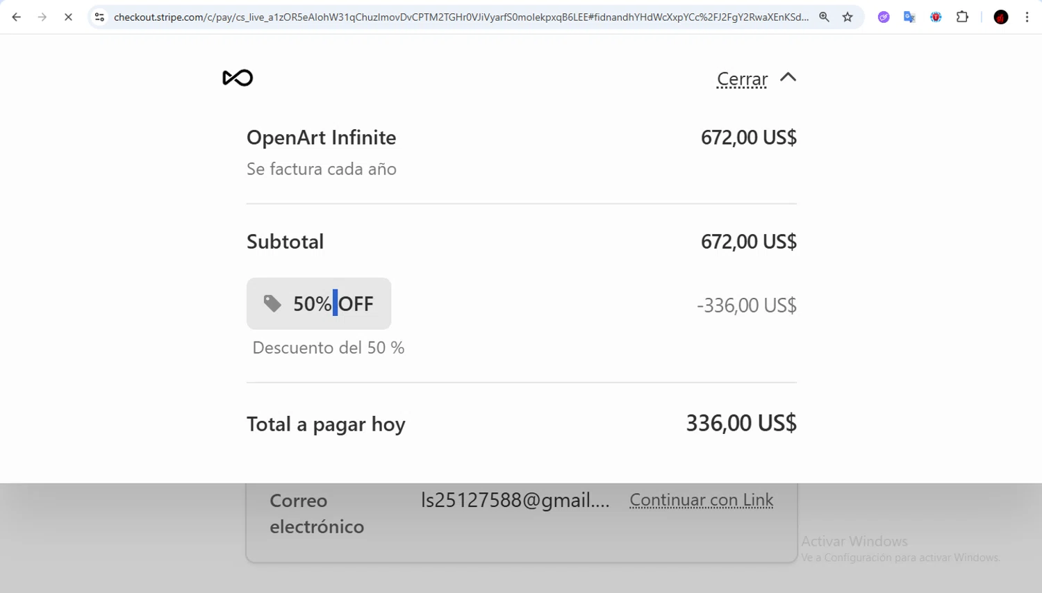 OpenArt promo code screenshot showing code LOVEOPENART20 applied at OpenArt checkout page. Uploaded by SimplyCodes community member Francisco01 on Dec 9, 2025