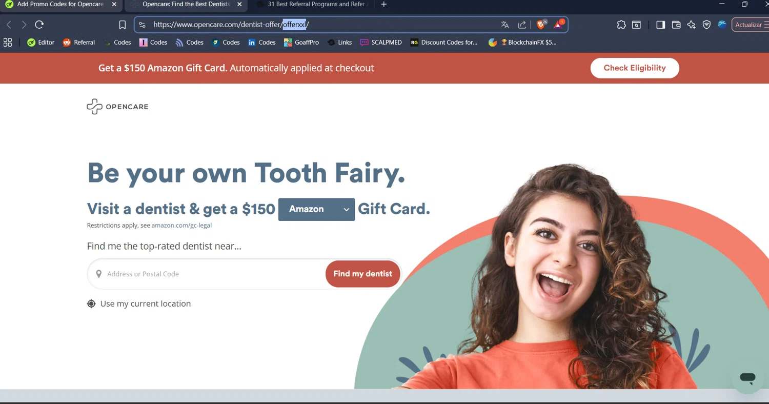 Opencare promo code screenshot showing code offerxxl applied at Opencare checkout page. Uploaded by SimplyCodes community member BabaYaga on Dec 10, 2025