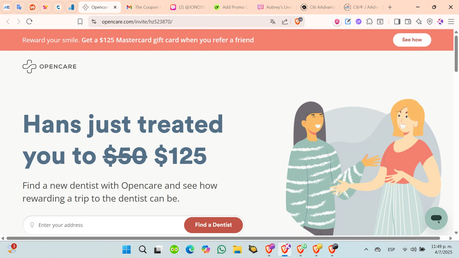 Opencare promo code screenshot showing code hz523870 applied at Opencare checkout page. Uploaded by SimplyCodes community member cosita on Jul 5, 2025