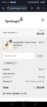 BOFU15 coupon verification screenshot