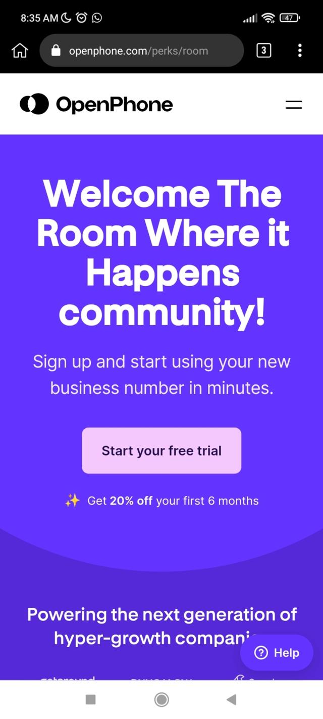 OpenPhone checkout page showing OpenPhone coupon code box | Screenshot taken by SimplyCodes community member on Dec 28, 2022