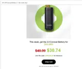 O.penVAPE coupon verification screenshot