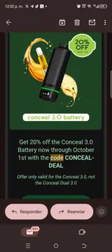 O.penVAPE coupon verification screenshot