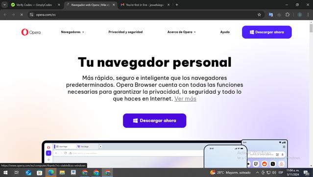 Opera checkout page showing Opera promo code box | Screenshot taken by SimplyCodes community member on Nov 5, 2024