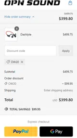 OW20 coupon verification screenshot
