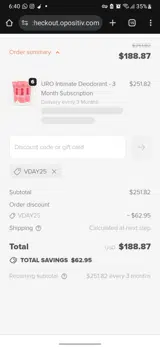 VDAY25 coupon verification screenshot