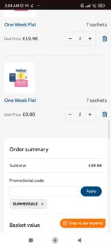 OptiBac Probiotics US coupon verification screenshot