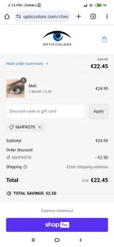66hfkg78 coupon verification screenshot