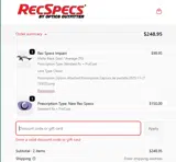 WELCOME10 coupon verification screenshot