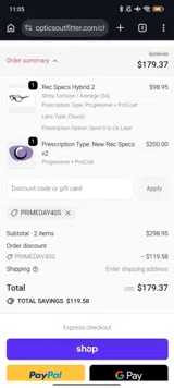 PRIMEDAY40S coupon verification screenshot