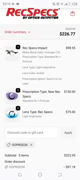 OOPROD30 coupon verification screenshot
