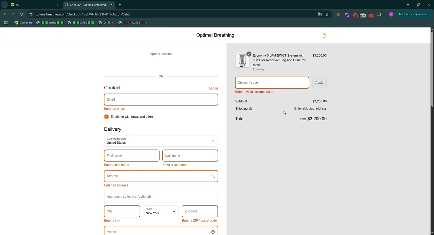 Optimal Breathing promo code screenshot showing code FREEDOM10 applied at Optimal Breathing checkout page. Uploaded by SimplyCodes community member WonderMaverick6123 on Aug 4, 2025